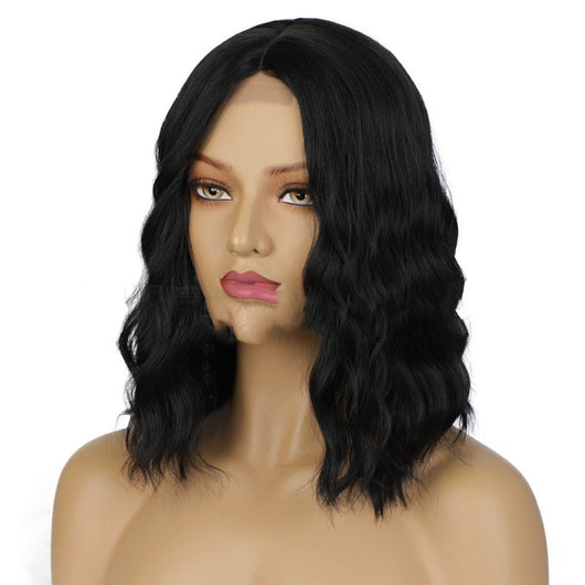 Peluca Rizada Corta con Encaje Frontal - Cabello Ondulado Natural - Image 7