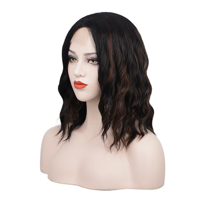 Peluca Rizada Corta con Encaje Frontal - Cabello Ondulado Natural - Image 3