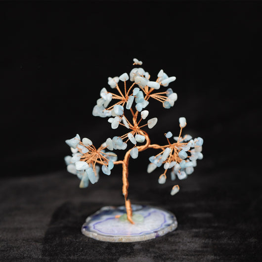 Árbol de la Fortuna de Cristal Aguamarina Decorativo - Image 3