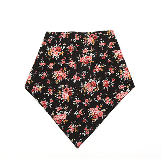 Pañuelo Triangular Floral para Mascotas - Babero Doble Algodón con Joya - Image 8