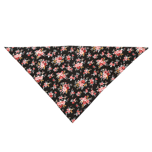 Pañuelo Triangular Floral para Mascotas - Babero Doble Algodón con Joya - Image 7