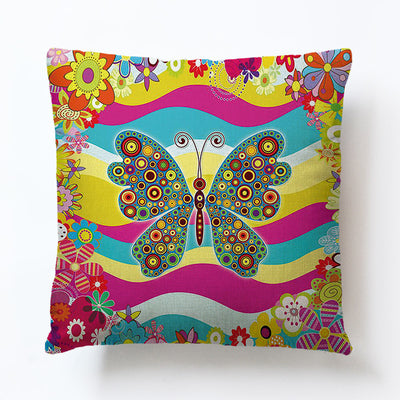 Funda de Almohada Mariposas Algodón y Lino Estampado - Image 8