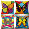 Funda de Almohada Mariposas Algodón y Lino Estampado