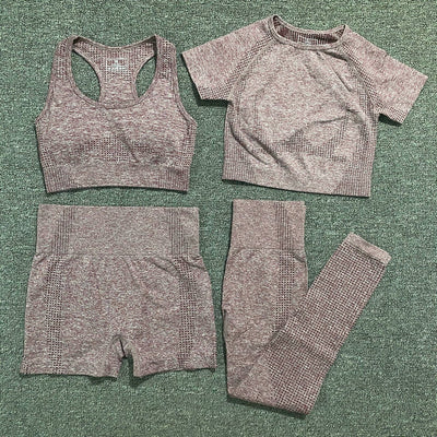 Conjunto Deportivo Yoga Sin Costuras: Leggings Cortos y Top Crop - Image 17