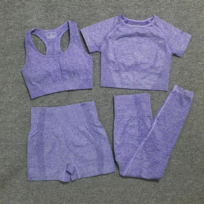 Conjunto Deportivo Yoga Sin Costuras: Leggings Cortos y Top Crop - Image 16