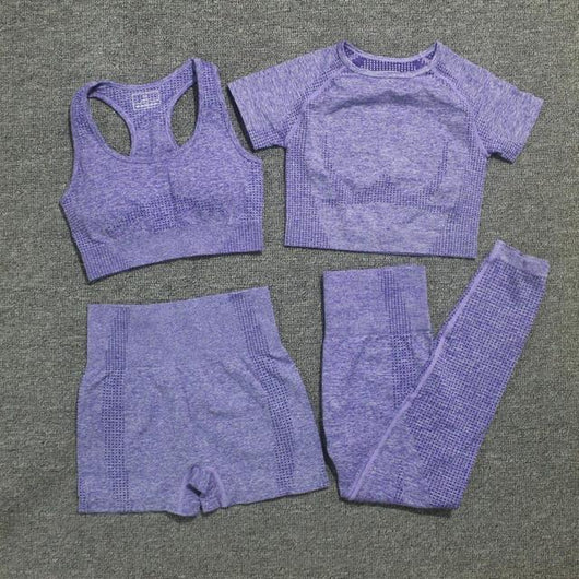 Conjunto Deportivo Yoga Sin Costuras: Leggings Cortos y Top Crop - Image 16