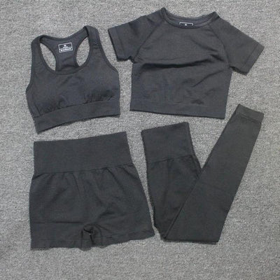 Conjunto Deportivo Yoga Sin Costuras: Leggings Cortos y Top Crop - Image 21