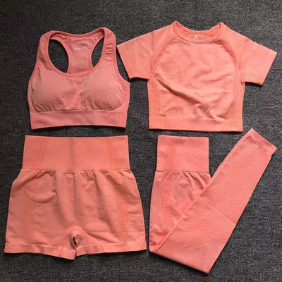 Conjunto Deportivo Yoga Sin Costuras: Leggings Cortos y Top Crop - Image 24