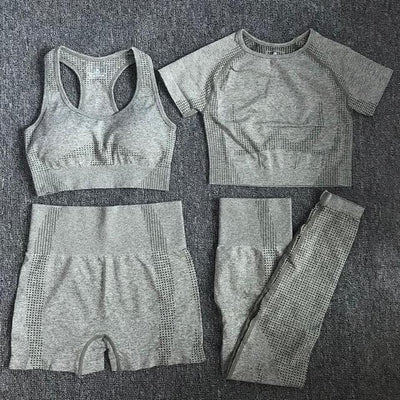 Conjunto Deportivo Yoga Sin Costuras: Leggings Cortos y Top Crop - Image 5