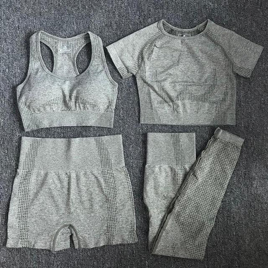 Conjunto Deportivo Yoga Sin Costuras: Leggings Cortos y Top Crop - Image 5