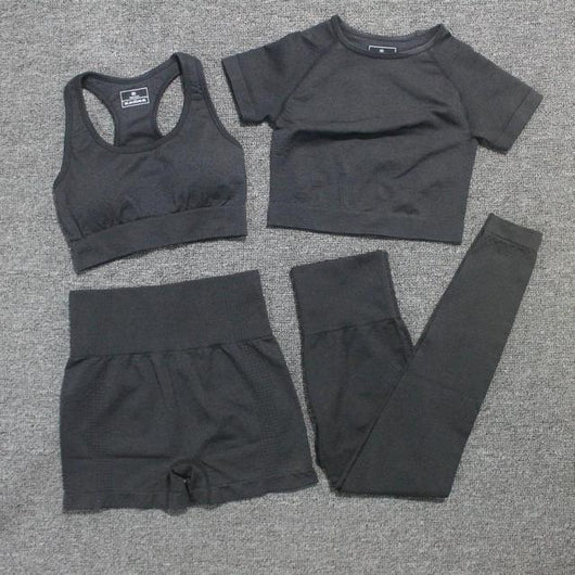 Conjunto Deportivo Yoga Sin Costuras: Leggings Cortos y Top Crop - Image 7