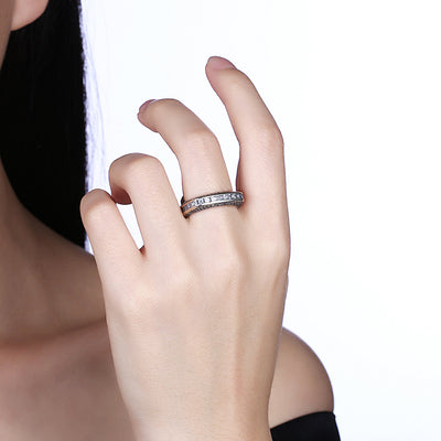 Anillo de Diseño Retro con Circonita Incrustada - Estilo Cuadrado - Image 5
