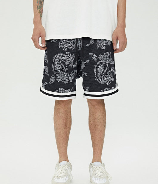 Shorts Estampados de Malla Transpirable con Diseño Anacardo