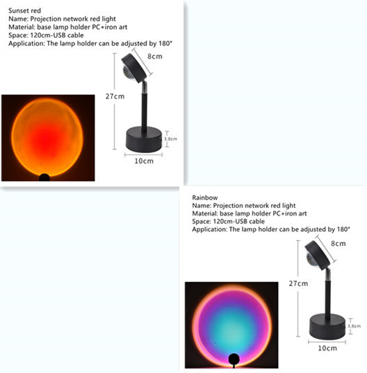 Lámpara Proyector de Atardecer: Luz Ambiental que Nunca Se Apaga - Image 12