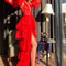 Vestido de Noche Elegante con Malla y Mangas Largas para Prom