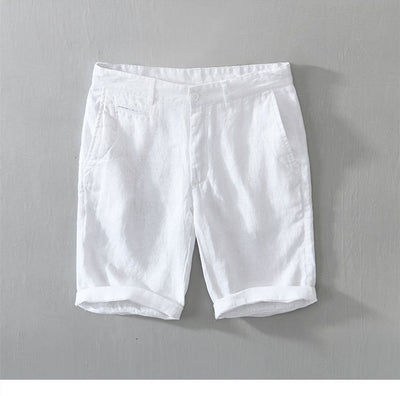 Pantalones Cortos de Lino Sueltos para Hombre - Estilo Casual Playa - Image 6