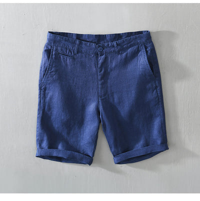 Pantalones Cortos de Lino Sueltos para Hombre - Estilo Casual Playa - Image 8