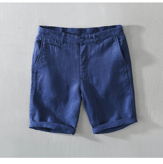 Pantalones Cortos de Lino Sueltos para Hombre - Estilo Casual Playa - Image 2
