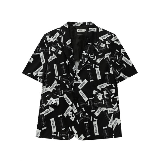 Camisa Suelta Hombre Diseño Moderno con Letras Ins - Image 8