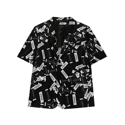 Camisa Suelta Hombre Diseño Moderno con Letras Ins - Image 3