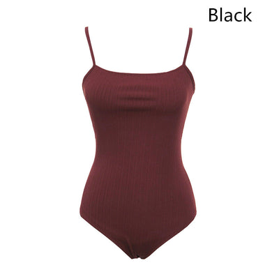 Bikini Bandeau Negro Escotado Triangular de Una Pieza - Image 5