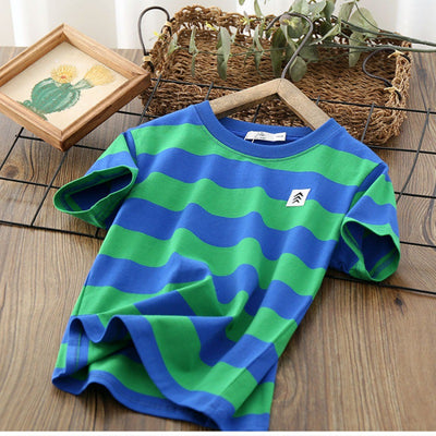 Playera Infantil a Rayas con Manga Corta - Image 2