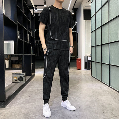 Conjunto de Pantalón y Camiseta Capri en Seda de Hielo Transpirable - Image 11