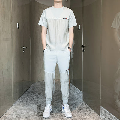 Conjunto de Pantalón y Camiseta Capri en Seda de Hielo Transpirable - Image 6