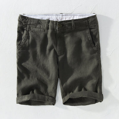 Pantalones Cortos de Lino Ligero para Hombre - Estilo Casual Moderno - Image 14