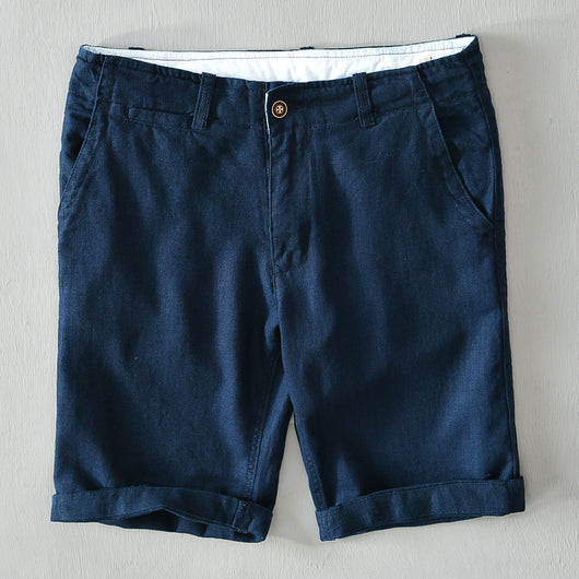 Pantalones Cortos de Lino Ligero para Hombre - Estilo Casual Moderno - Image 11
