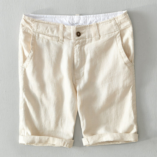 Pantalones Cortos de Lino Ligero para Hombre - Estilo Casual Moderno - Image 13