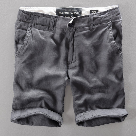 Pantalones Cortos de Lino Ligero para Hombre - Estilo Casual Moderno - Image 2
