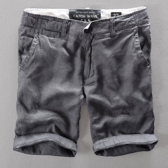 Pantalones Cortos de Lino Ligero para Hombre - Estilo Casual Moderno
