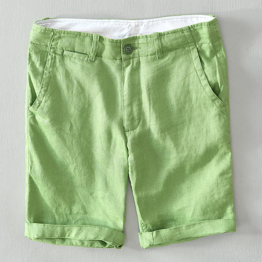 Pantalones Cortos de Lino Ligero para Hombre - Estilo Casual Moderno - Image 3