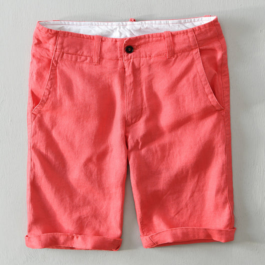 Pantalones Cortos de Lino Ligero para Hombre - Estilo Casual Moderno - Image 4