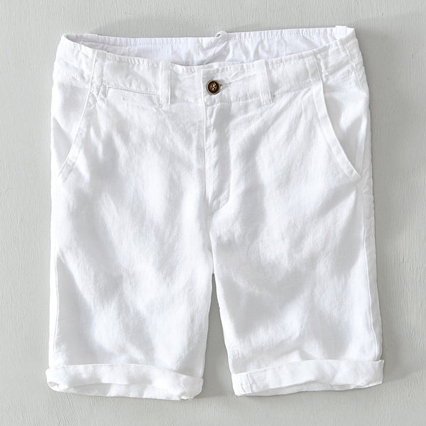 Pantalones Cortos de Lino Ligero para Hombre - Estilo Casual Moderno - Image 6