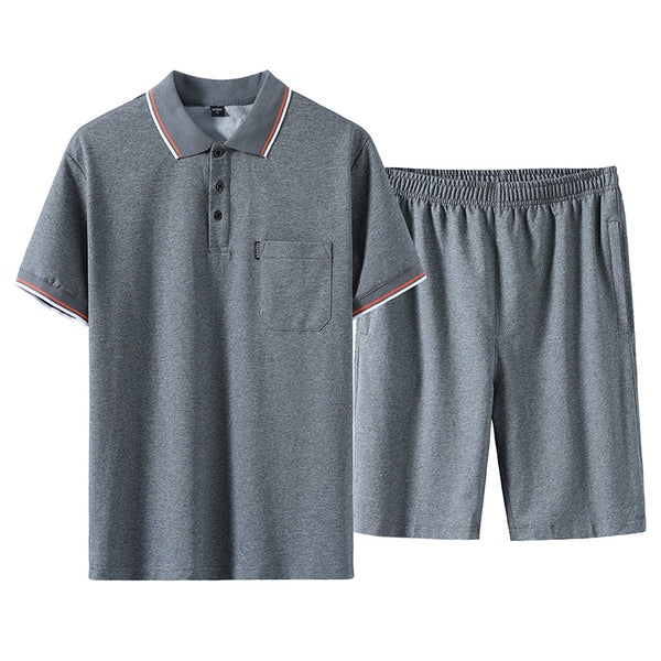 Conjunto de Camiseta Tipo Polo con Solapa