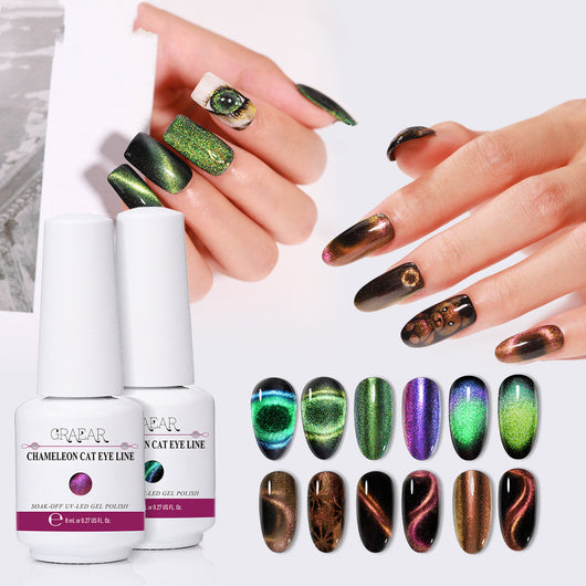 Gel Cat Eye Galáctico Camaleón