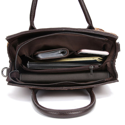 Bolso Retro de Cuero Genuino para Mujer - Diseño Artesanal Pulido a Mano - Image 2
