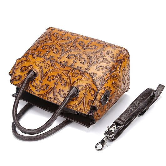 Bolso Retro de Cuero Genuino para Mujer - Diseño Artesanal Pulido a Mano - Image 5