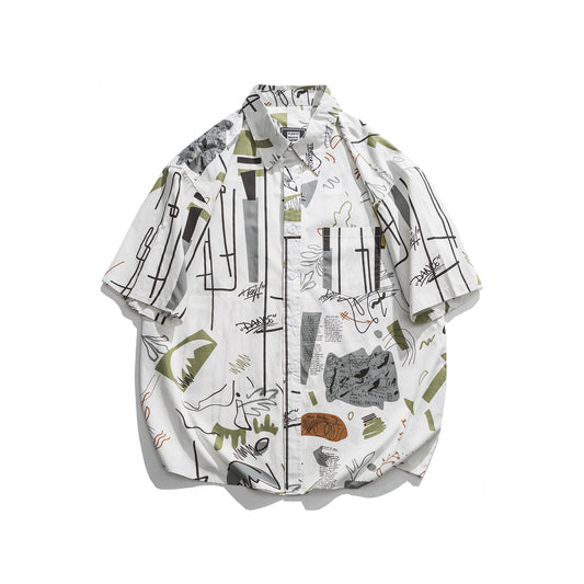 Camisa Estampada Japonesa de Manga Corta - Image 2