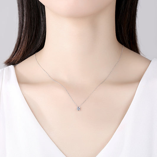 Collar Colgante de Plata S925 con Circonita de Cuatro Puntas - Image 8
