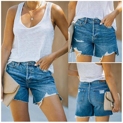 Shorts de Mezclilla Cintura Media para Mujer - Image 5