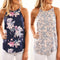 Camiseta Sin Mangas Estampado Floral Digital