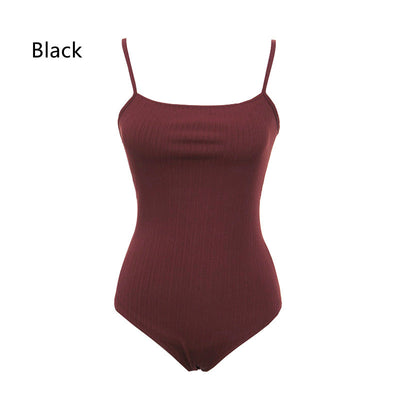 Bikini Bandeau Negro Escotado Triangular de Una Pieza - Image 6