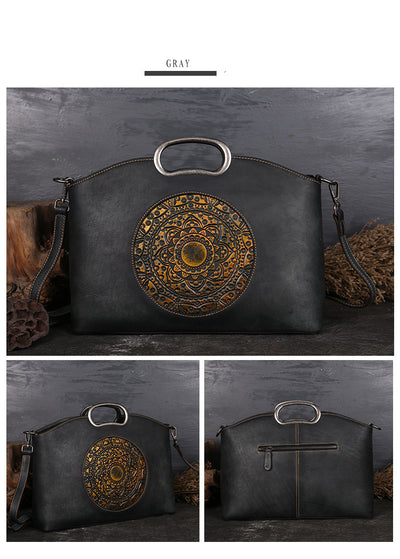 Bolso de Cuero Genuino Retro para Mujer - Bandolera Diagonal Elegante - Image 4