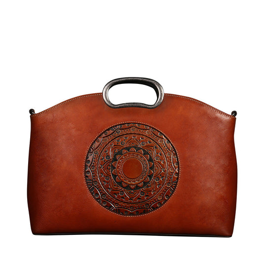Bolso de Cuero Genuino Retro para Mujer - Bandolera Diagonal Elegante - Image 2