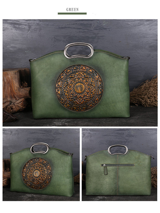 Bolso de Cuero Genuino Retro para Mujer - Bandolera Diagonal Elegante - Image 3