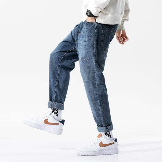 Pantalones Vaqueros Hombre Corte Recto Estilo Coreano Cintura Alta - Image 11