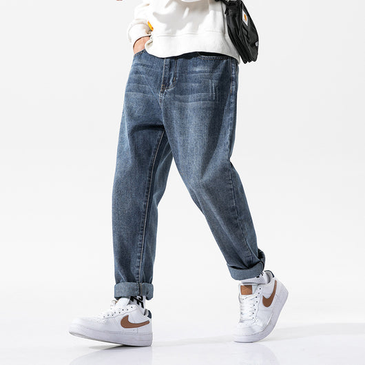 Pantalones Vaqueros Hombre Corte Recto Estilo Coreano Cintura Alta - Image 8